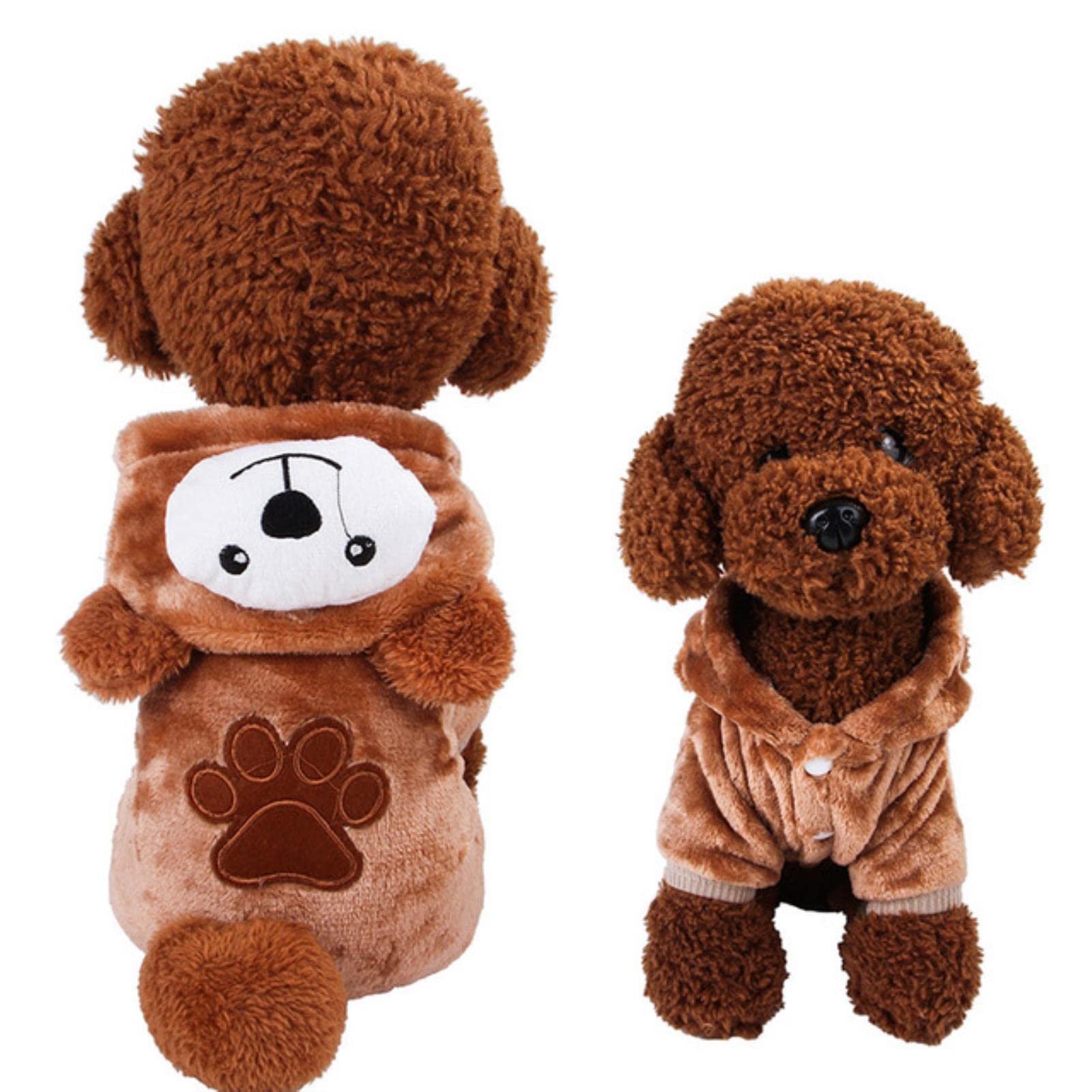 Manteau chien molleton chaud pour éviter les tremblements des chiots fragiles en hiver
