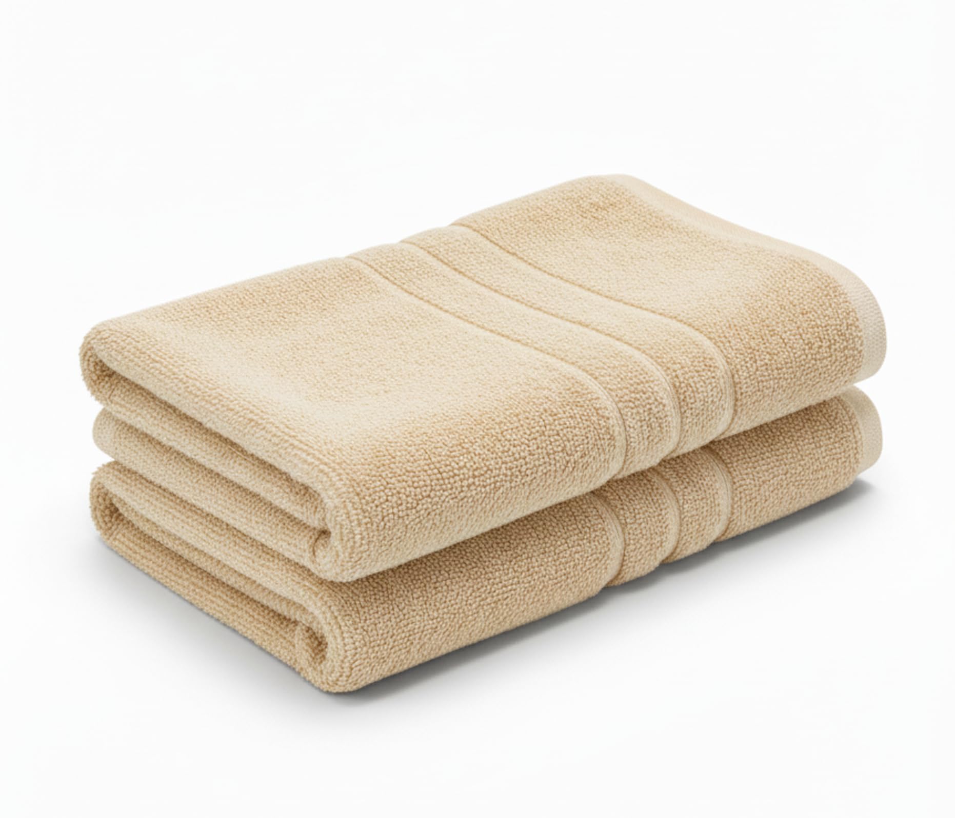 A & B TRADERS Pack of 2 or 4 Big Large Jumbo Bath Sheets Towels Soft Cotton Prime Egyptian Bale Sets (Cream, 2)