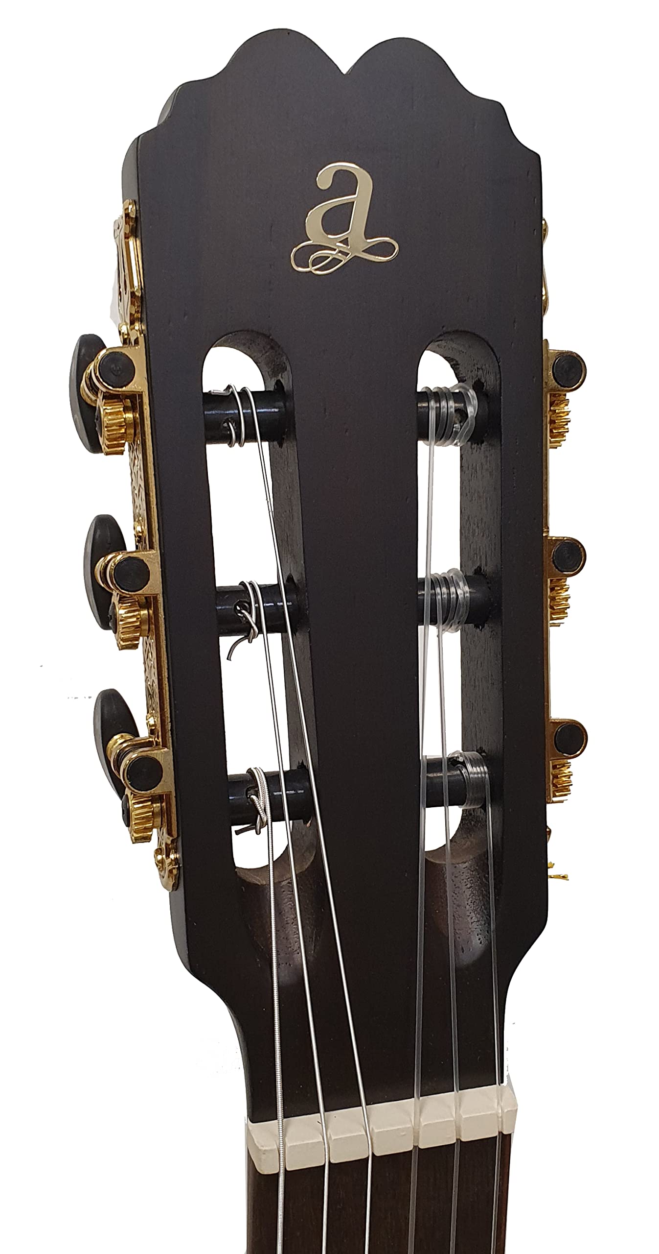 Guitarra Española Clásica ADMIRA LUNA de Madera Acabado Negro Luxe Tamaño 4/4 con Funda Acolchada 7mm - Rockmusic España
