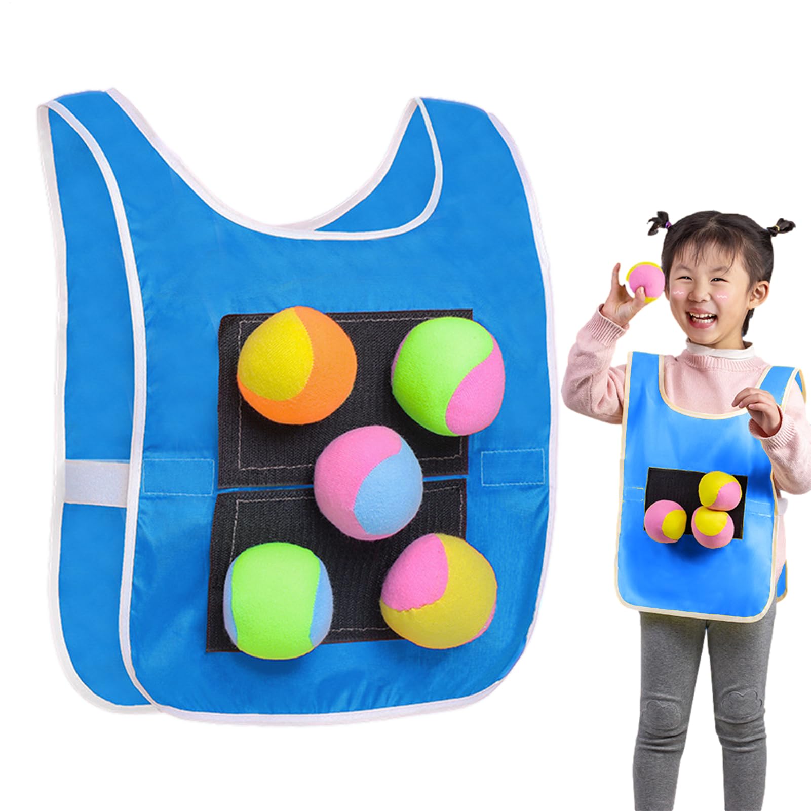 Toys Outside Dodgeball | Giubbotto Da Palla Appiccicoso All'aperto | Ball Ball Ball Sticky Gilet | Set Di Giochi Dodgeball | Cattura Palline Di Giocattolo Morbido, Gioco Per L'interazione Genitore-fig