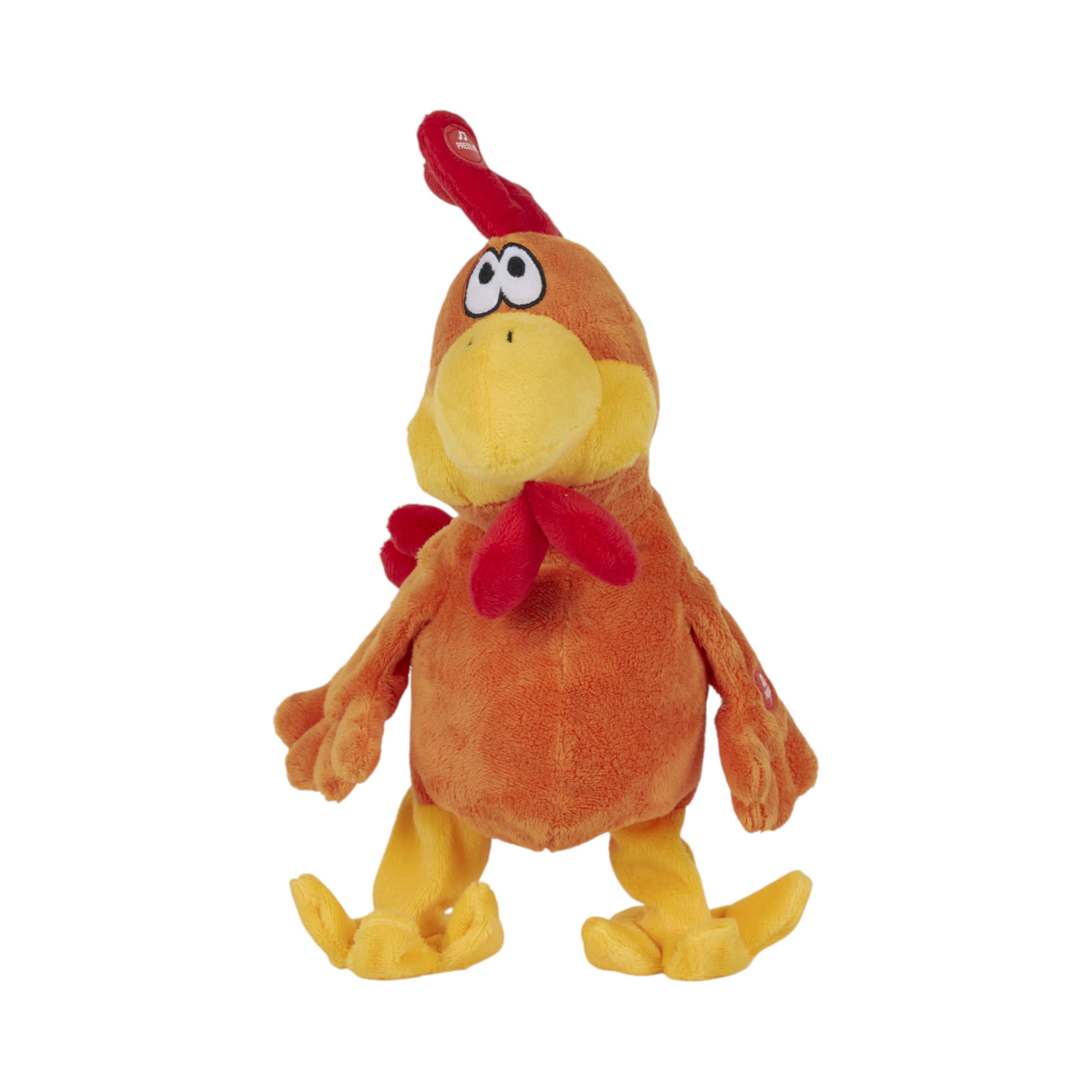 Peluche coq chanteur interactif marron le cadeau idéal pour l'éveil enfant