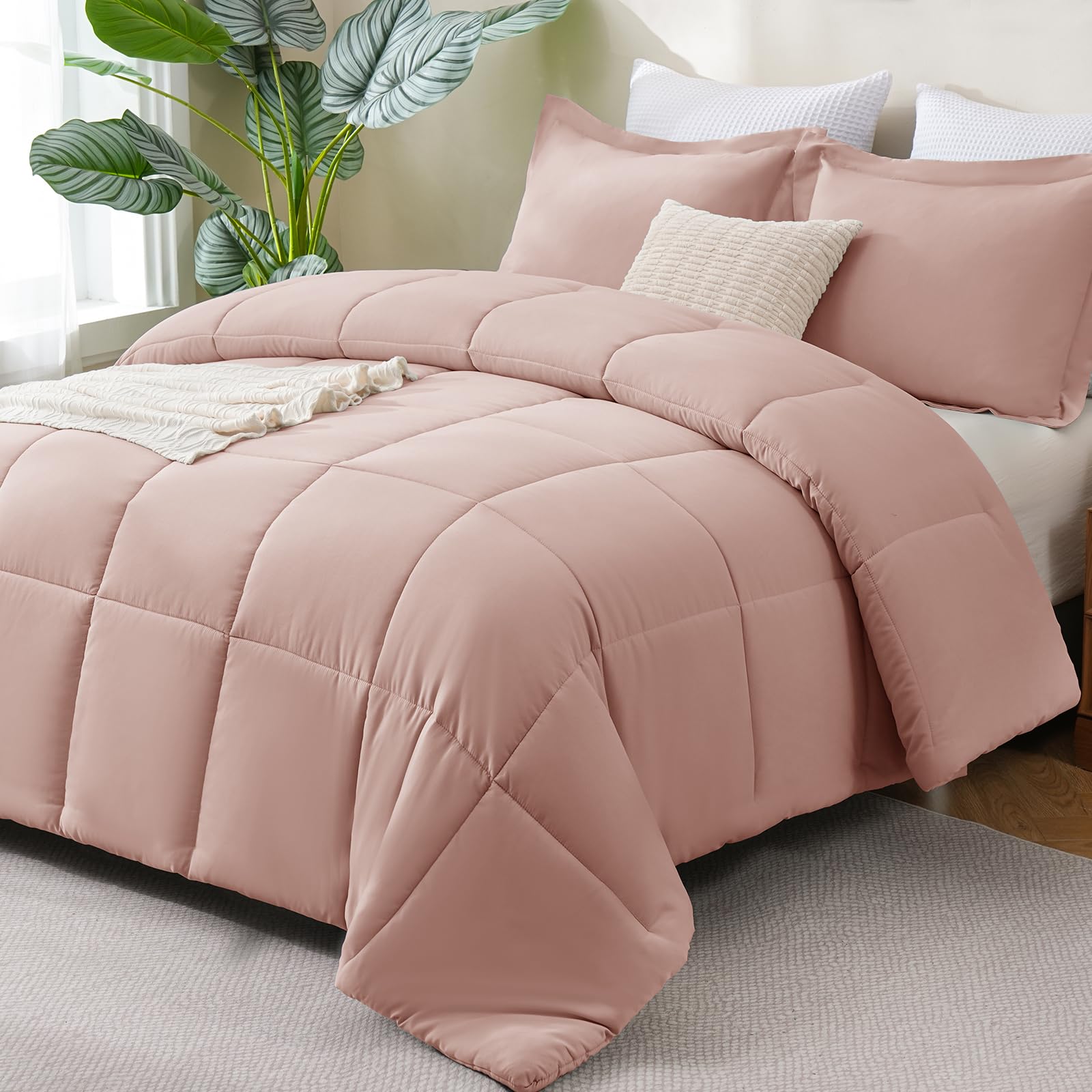 Photo 1 of CozyLux Full Size Comforter Set - Dusty Pink