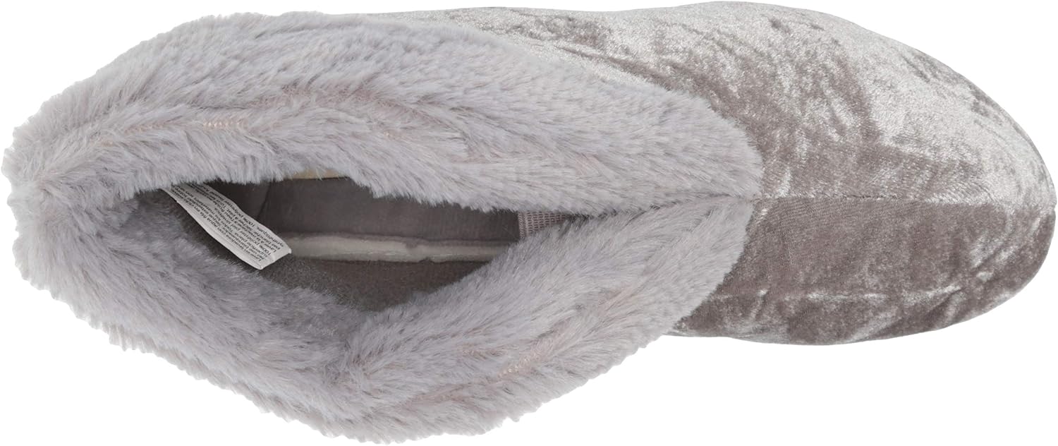 Dearfoams Women's Sadie Embossed Velour Bootie Slipper