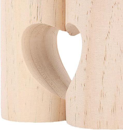 Miniatura 8 de Zerodis 2Pcs Tea Light Candle Holder Tea Light Holders Shaped Decorative Wood Tealight Candlestick Set Romantic Dinner Candlestick Stand for Table