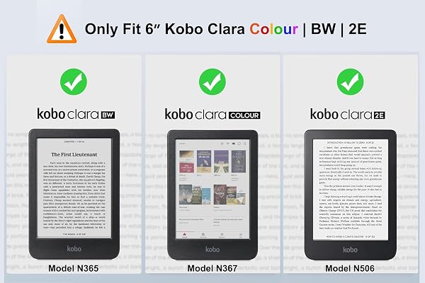 RSAquar Tenano 6" Kobo Clara Colour | BW | 2E Case, Slim Protective Cover with Auto Sleep/Wake - Agave Green in use
