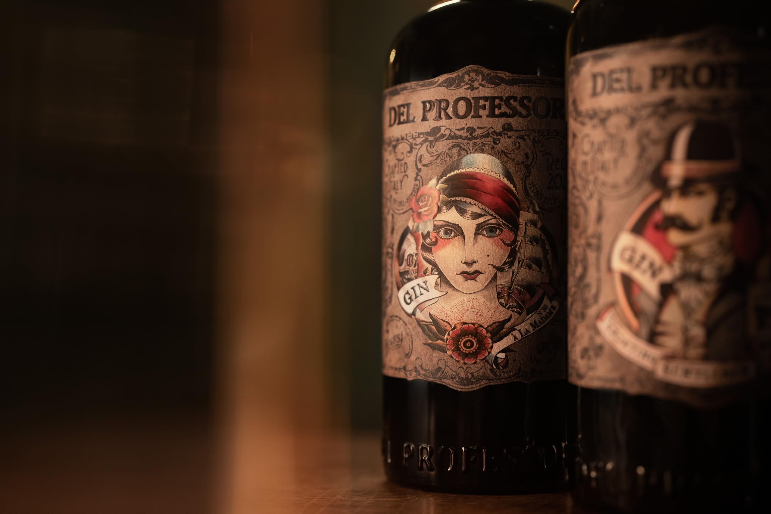 Del Professore - Gin Madame, 70 cl, Gin Artigianale dalle Note Agrumate e Speziate, 42,9% Vol