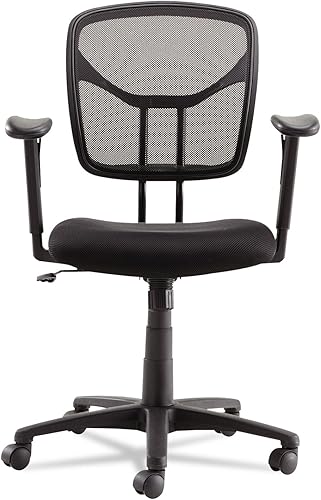 Miniatura 9 de OIF MT4818 Silla de trabajo de malla giratoriainclinable, brazos de barra en T ajustables en altura, negrocromo