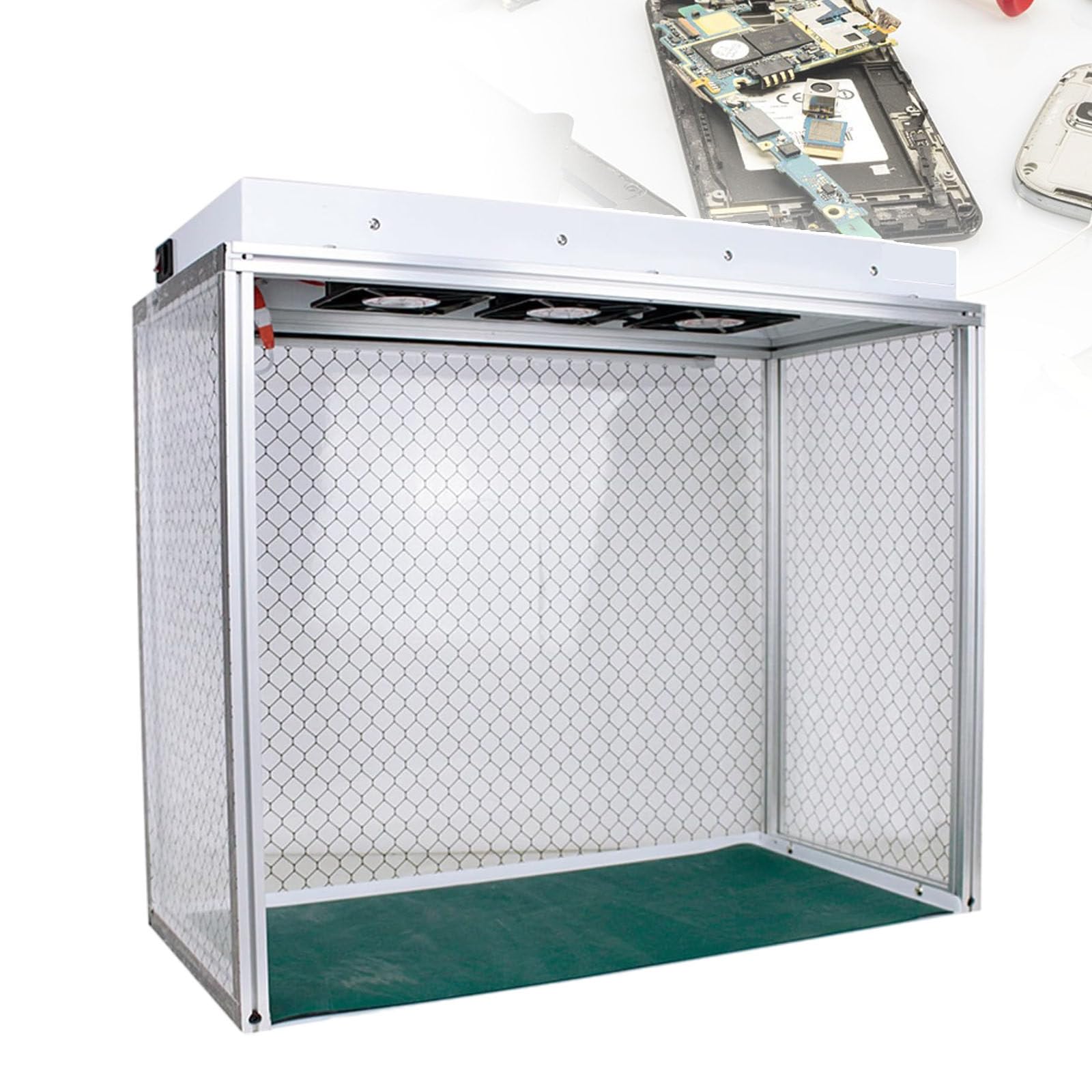 Equipo de taller sin polvo con marco de aluminio, cortina electrostática, almohadilla de silicona, placa inferior, ideal para salas blancas, laboratorios y plantas de cultivo de tejidos