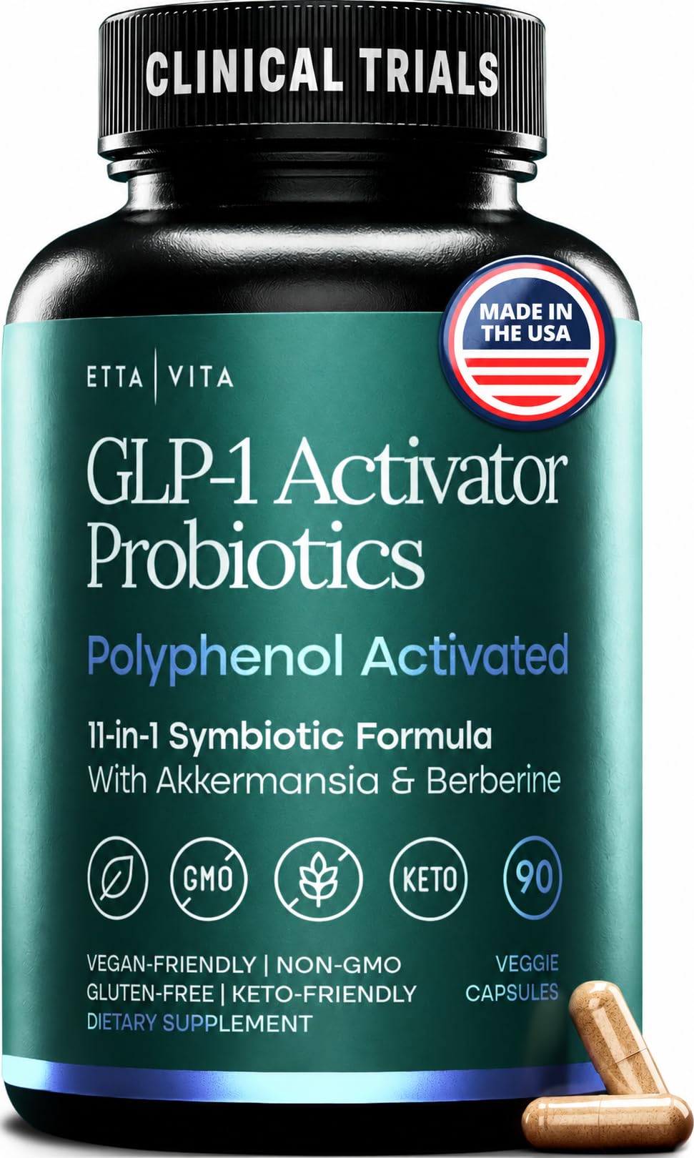 GLP-1 with Akkermansia & Berberine, GLP-1 for Weight Loss Management, 90ct
