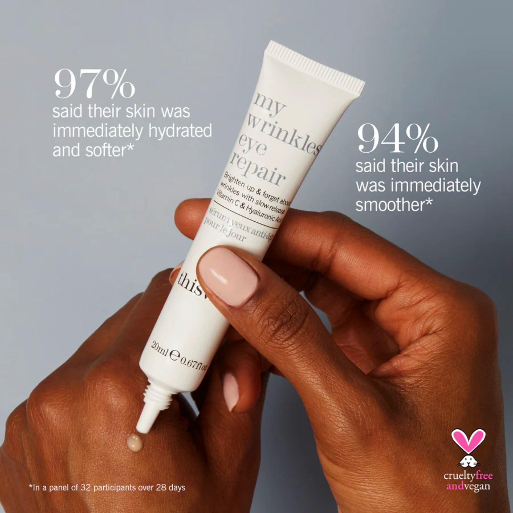 This Works, My Wrinkles Eye Repair 20ml, Lightweight Morning Eye Cream with Bakuchiol, Vitamin C & Hyaluronic Acid, to Firm - Image 4