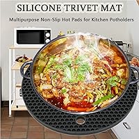 Vista 2 de Tapete de silicona para ollas, soportes de silicona para ollas y sartenes calientes. Tapetes resistentes al calor para mesas, manteles individuales