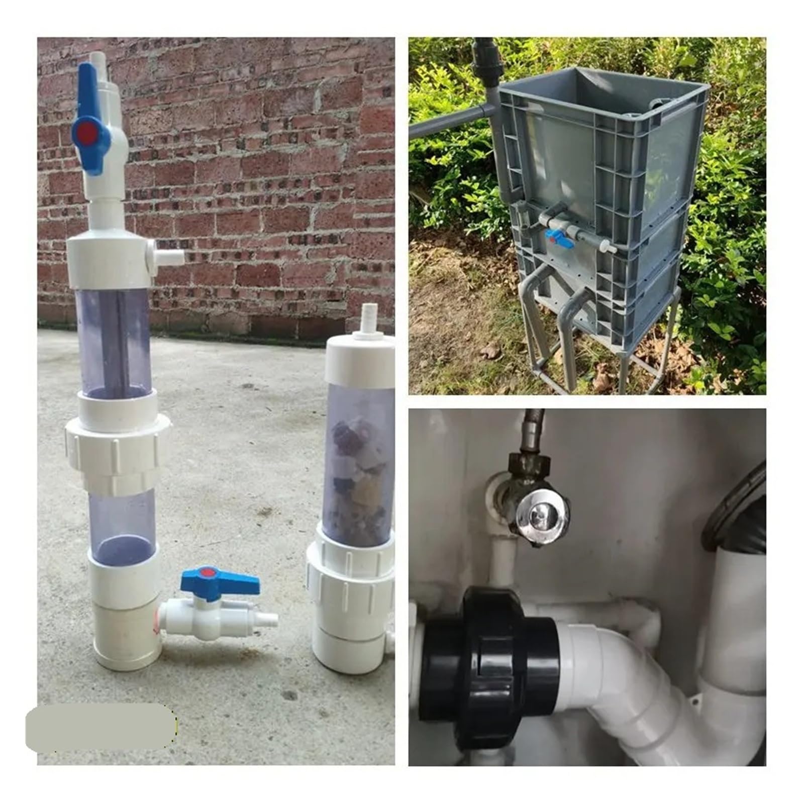ID 20~110mm Grigio PVC Tubo Union Connettore Tubo di plastica Giunto Raccordi for irrigazione da giardino Acquario Acqua1 pz(I.D 32mm,5pcs)