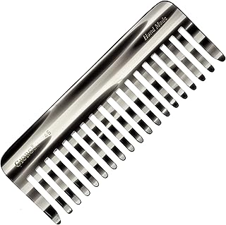Giorgio G49 Graphite Large 5.75 Inch Hair Detangling Comb, Wide Teeth for Thick Curly Wavy Hair. Long Hair Detangler Comb ...