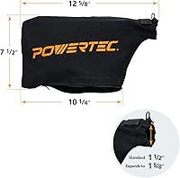 Vista 3 de POWERTEC Bolsa colectora de polvo para sierra ingletadora de 7-1/4 pulgadas, 8-1/2 pulgadas, se adapta a puertos de polvo nominales de 1-1/2