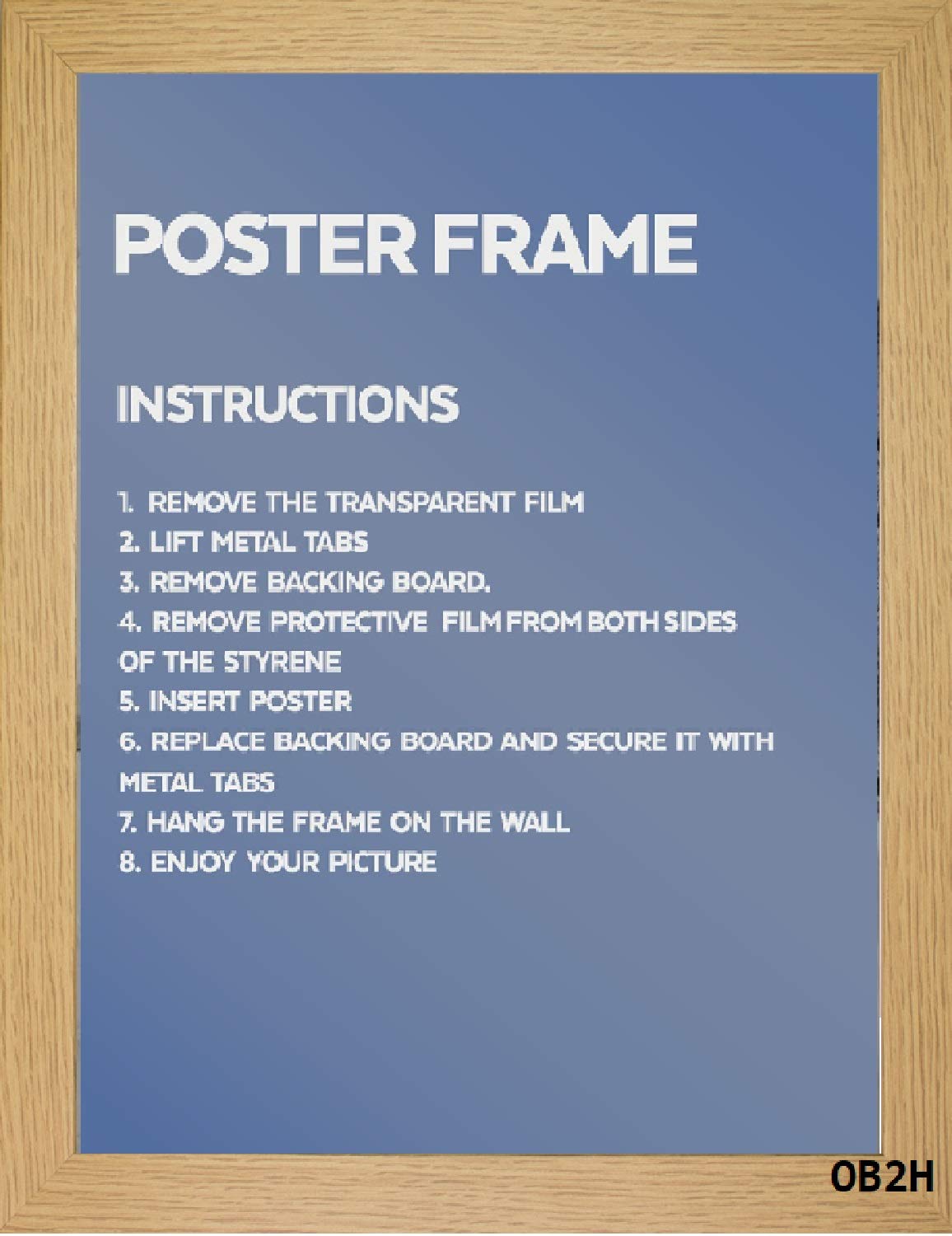 OB2H OAK WOOD EFFECT A1 A2 A3 A4 A5 POSTER, PICTURE FRAMES (Oak, A5(210 x 148 mm)