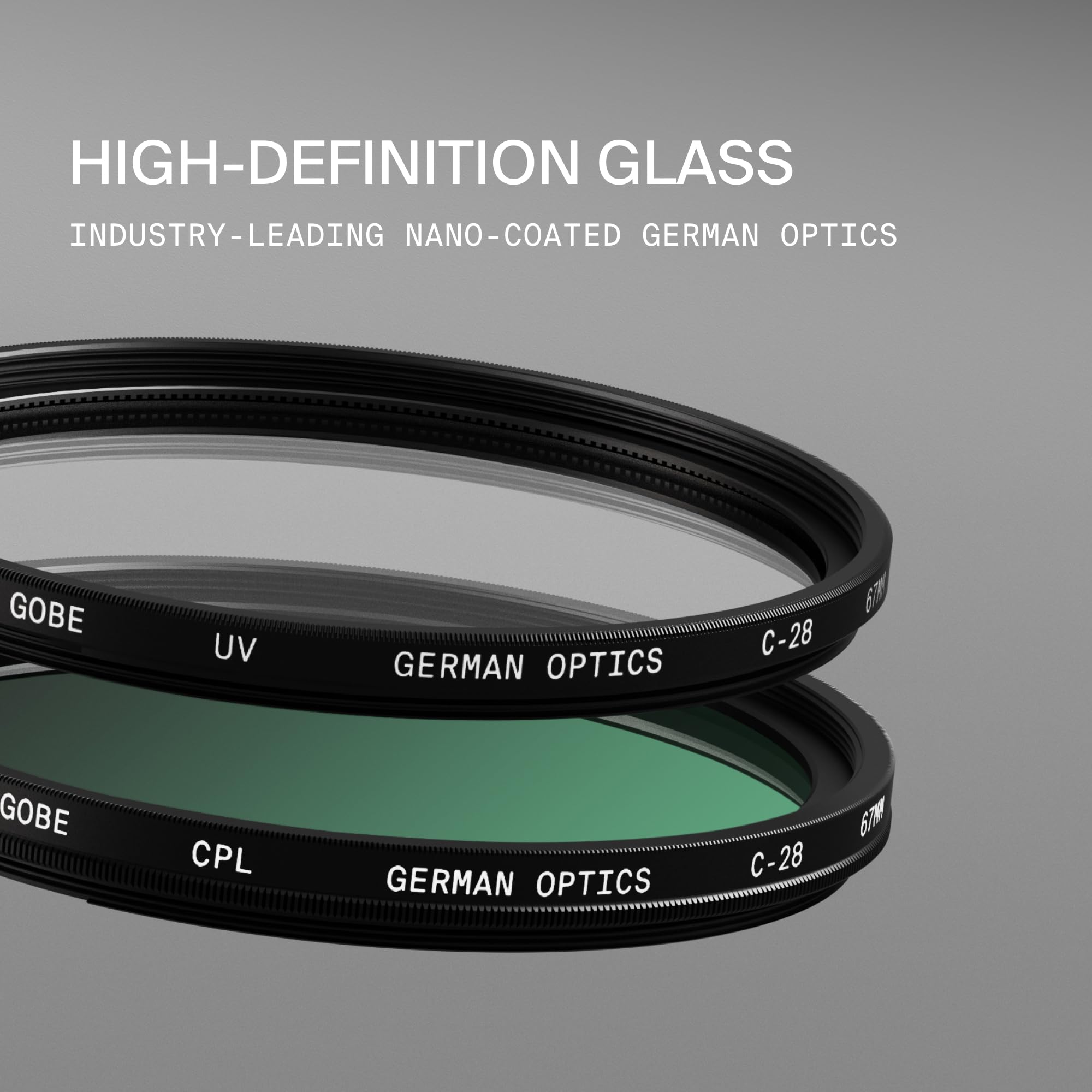 Gobe - Kit de filtres pour Objectif 40.5 mm : UV + Circulaire polarisant (CPL) (Pro)