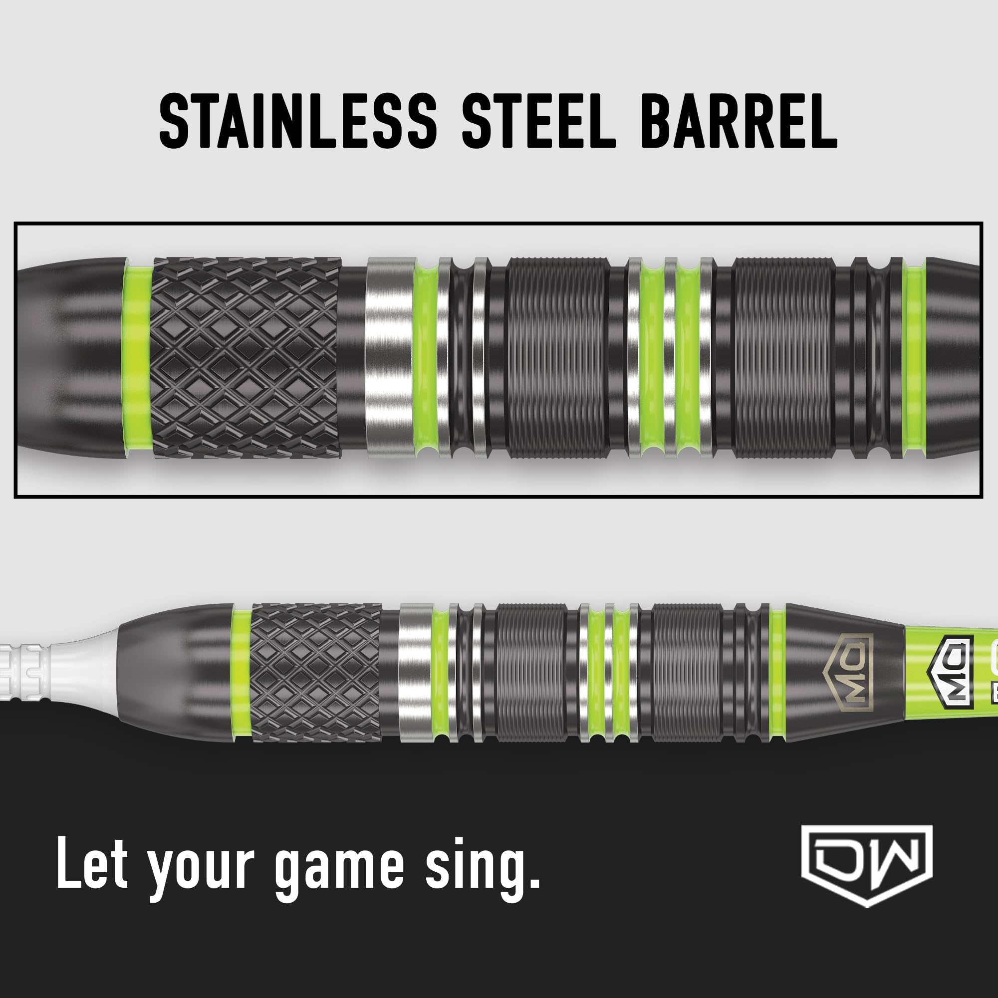 DW Anthem Soft Tip Dart Set, Stainless Steel Barrel - Perfect for