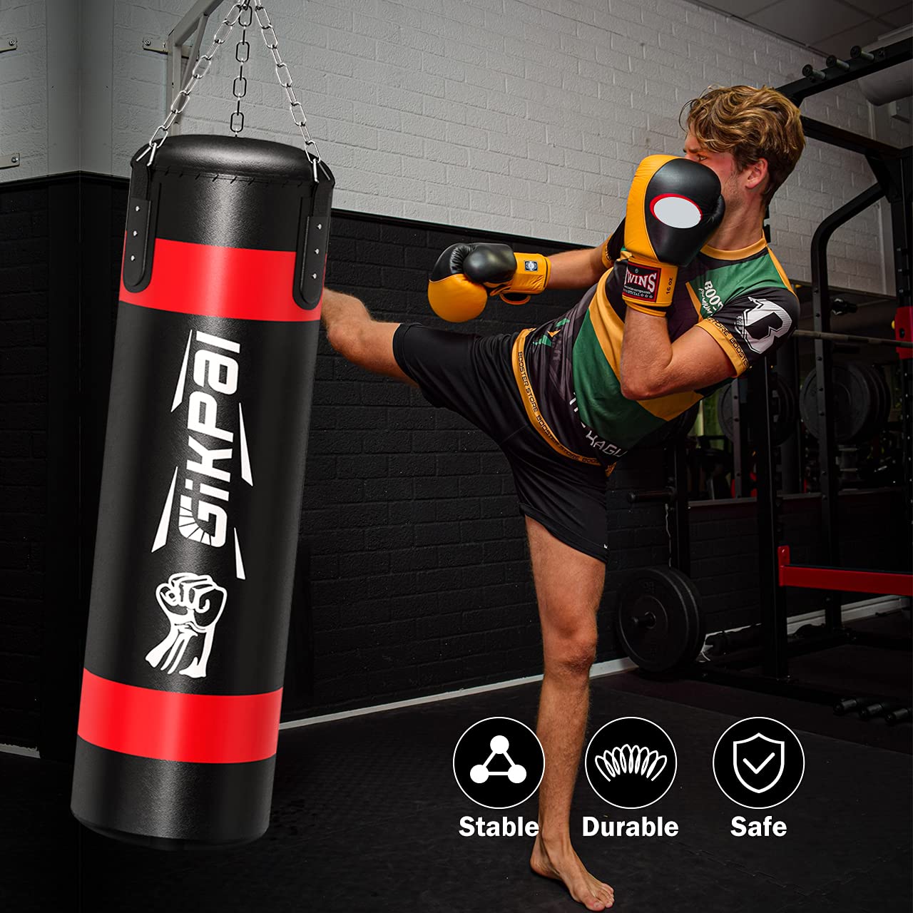 Sacco Da Boxe Da 120 Cm Con Guanti E Accessori - Vuoto Da Riempire, Per Allenamento Boxe, Muay Thai, Karate