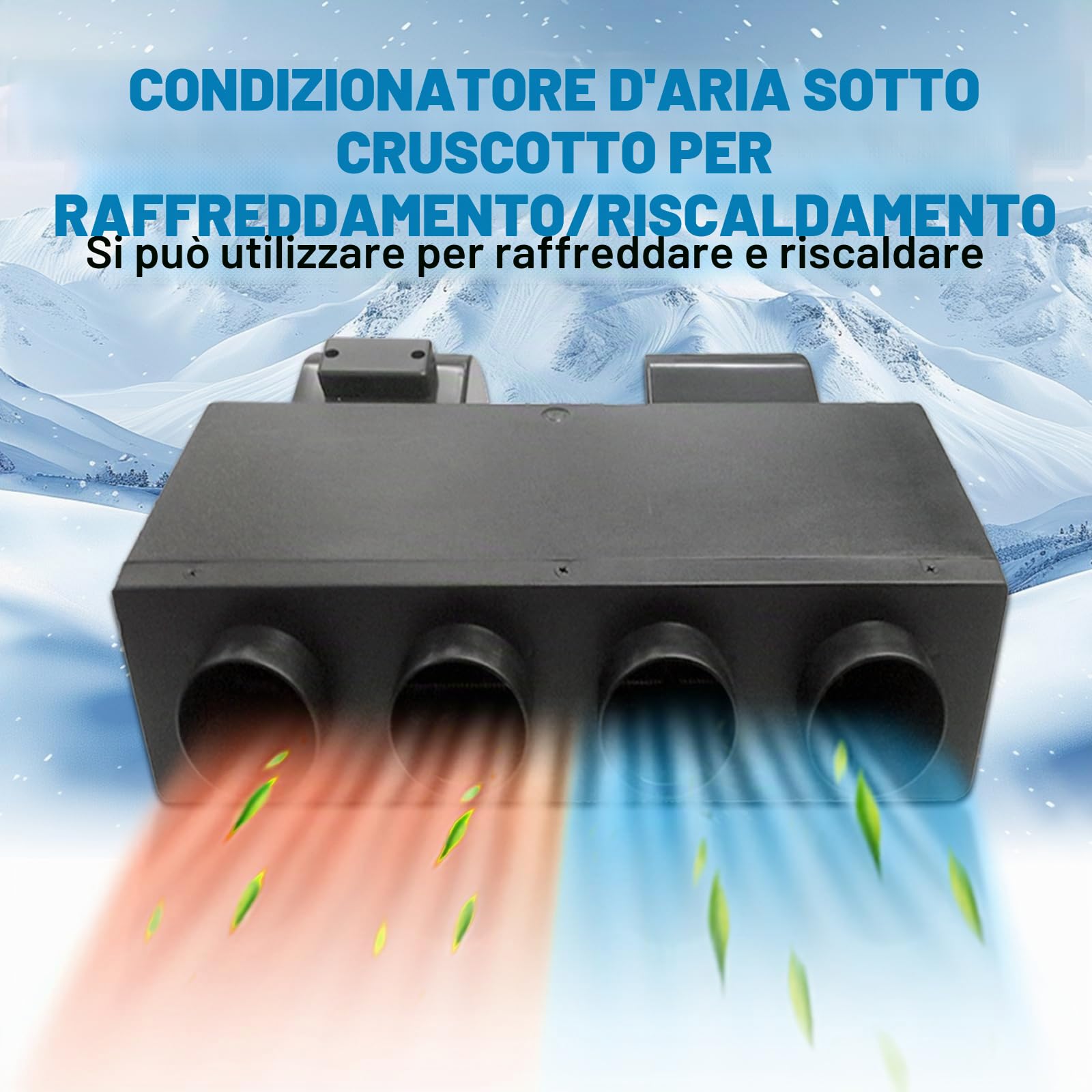 Treeligo Condizionatore Elettrico per Auto 12 V, DC, Set Universale di Climatizzatori Elettrici per Sotto il Cruscotto, Kit AC 12 V, AC 12 Volt, Sistema Universale per Auto, Camper, Camion