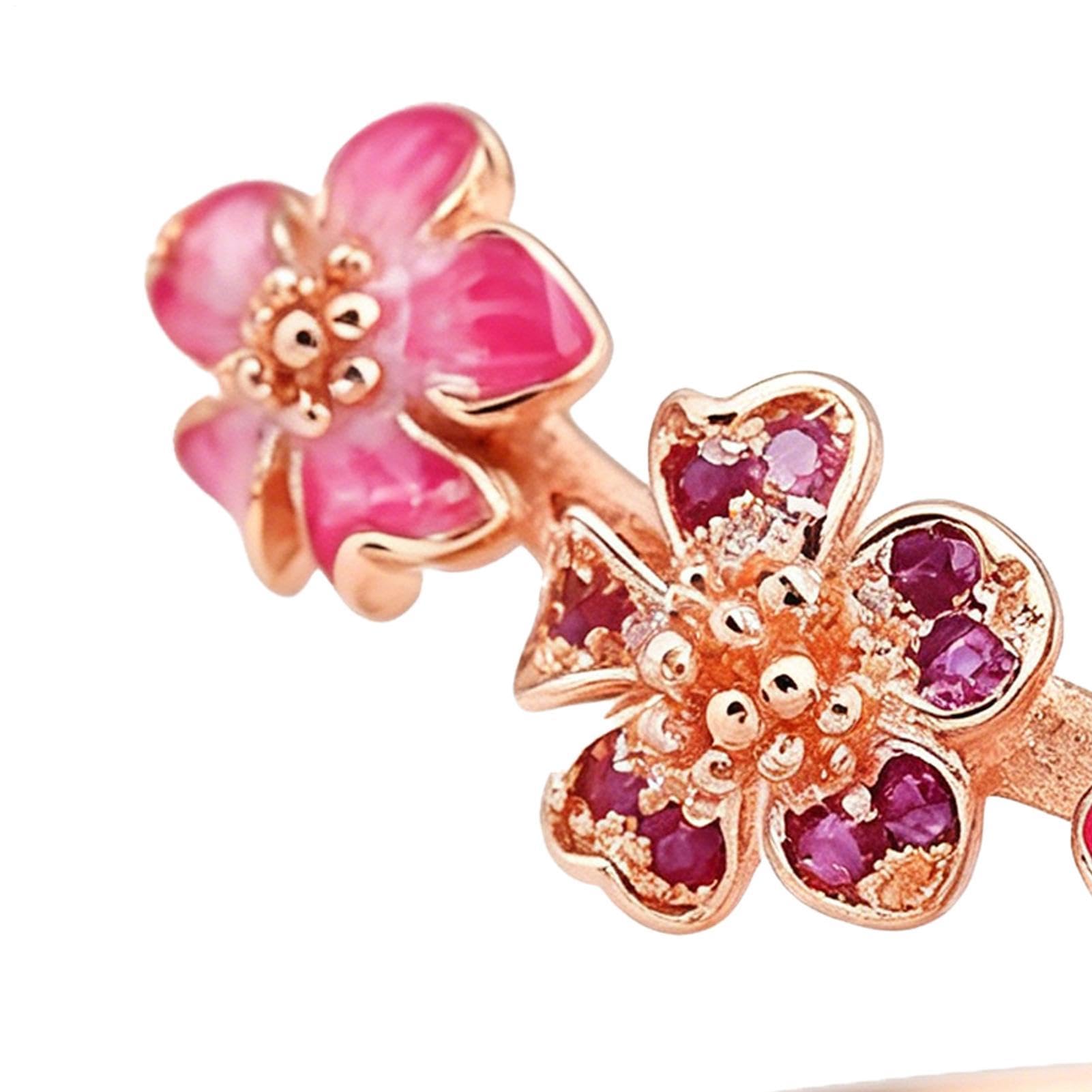 Generisch Blumen Ringe Für Damen, Frauen | Metallblume, verstellbarer offener Schmuckring für Frauen | Modische Trauringe Für Damen | Für Verlobung, Geburtstag, Hochzeit, Party Und Tanzen
