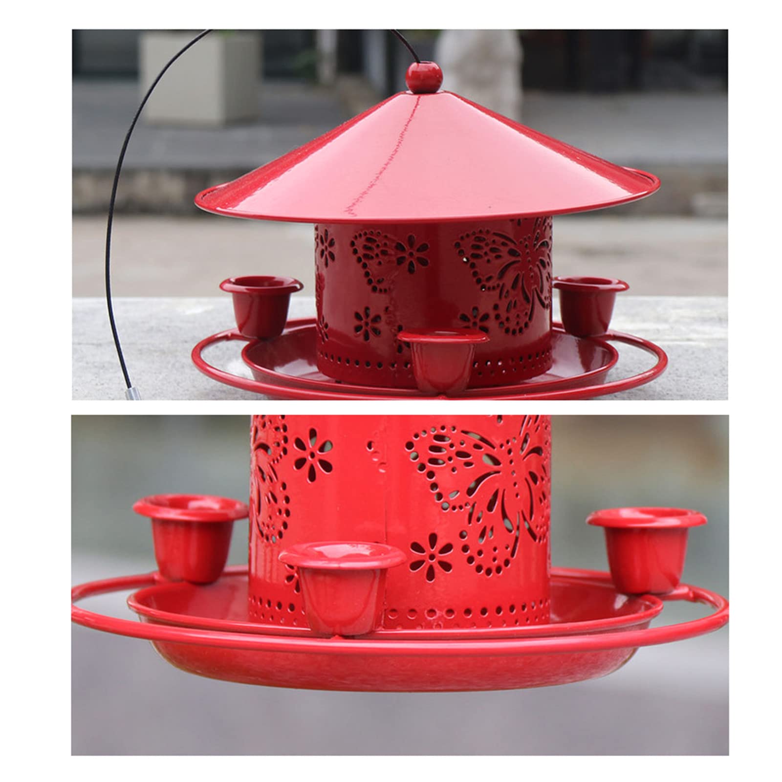 Mangiatoia per colibrì Alimentatore per colibrì per piccoli uccelli selvatici Facile da pulire Fornitura d'acqua sospesa per giardino giardino all'aperto Appeso Uccello Acqua