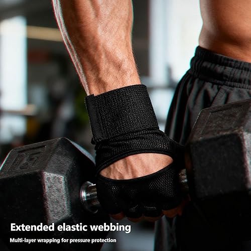 Miniatura 3 de Guantes de gimnasio para mujer  Guantes de entrenamiento antideslizantes sin dedos  Cómodo equipo de levantamiento de pesas para gimnasio,