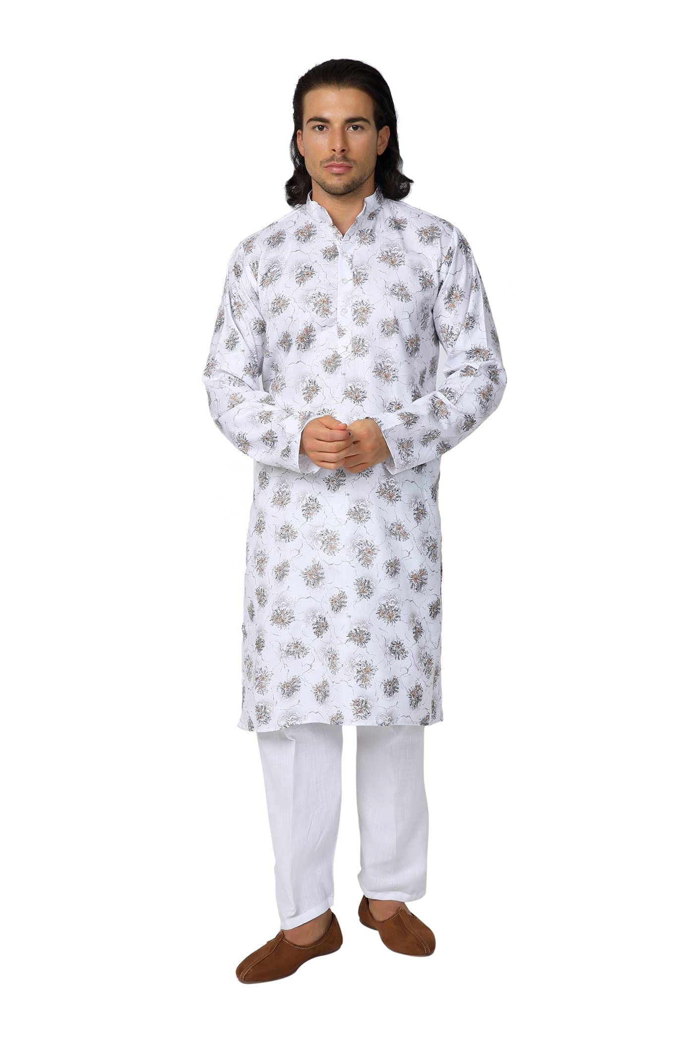 MAG Men's Casual Cotton Blend Kurta Pajama Set For Men