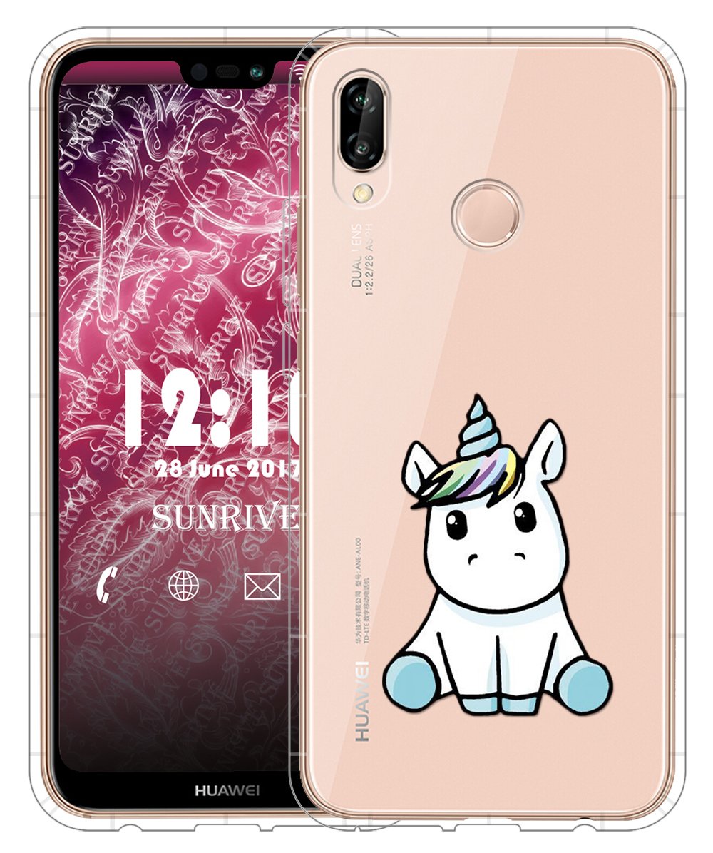 Custodia Protettiva Per Huawei P20 Pro Trasparente Rosa