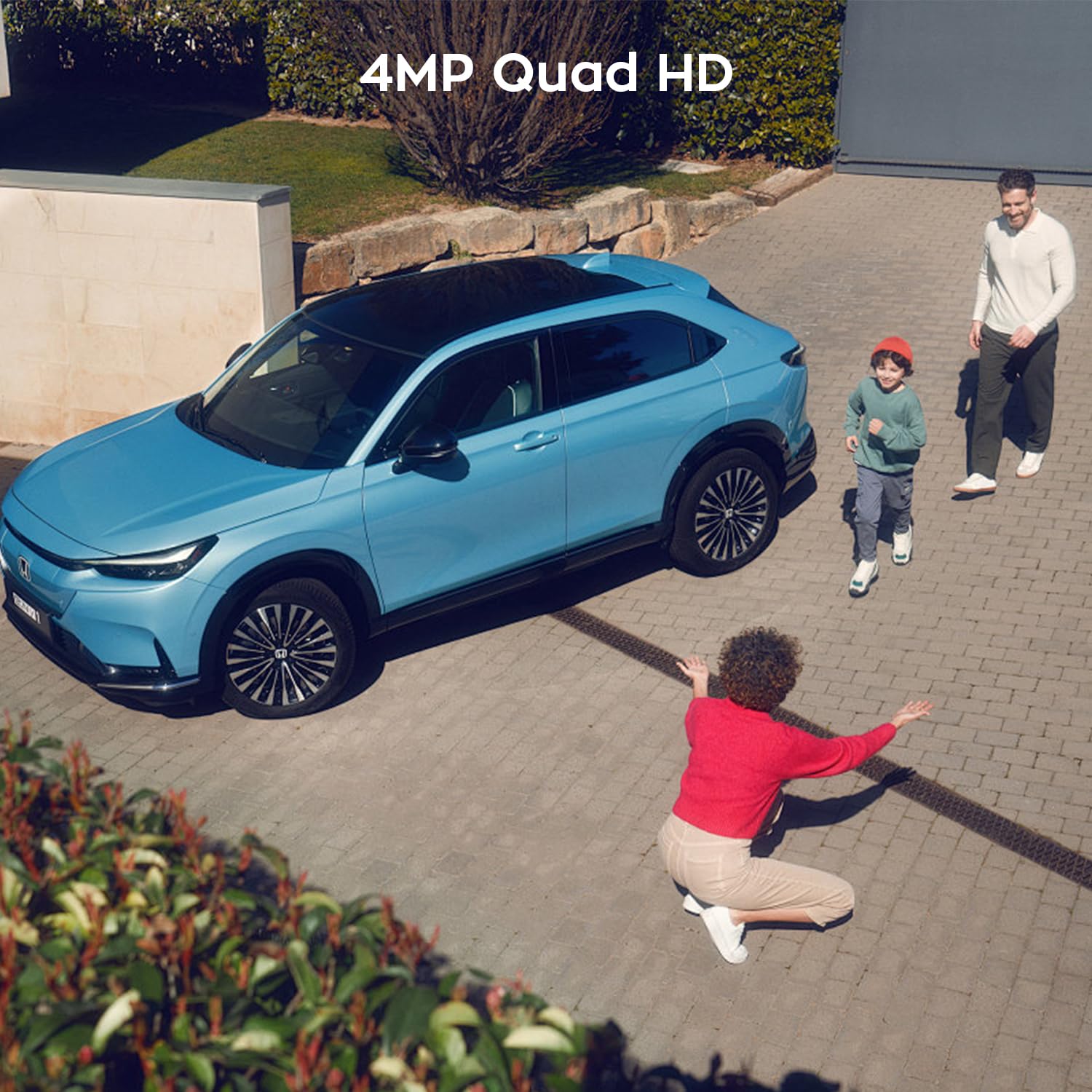 xmartO [Kamera WiFi 6 z dwoma obiektywami] 2 w 1 QHD WiFi domowa kamera bezpieczeństwa ze śledzeniem AI, zoom Pan Tilt, dwupasmowy 5G/2,4 G, łatwa konfiguracja Bluetooth (działa tylko w WiFi6 NVR