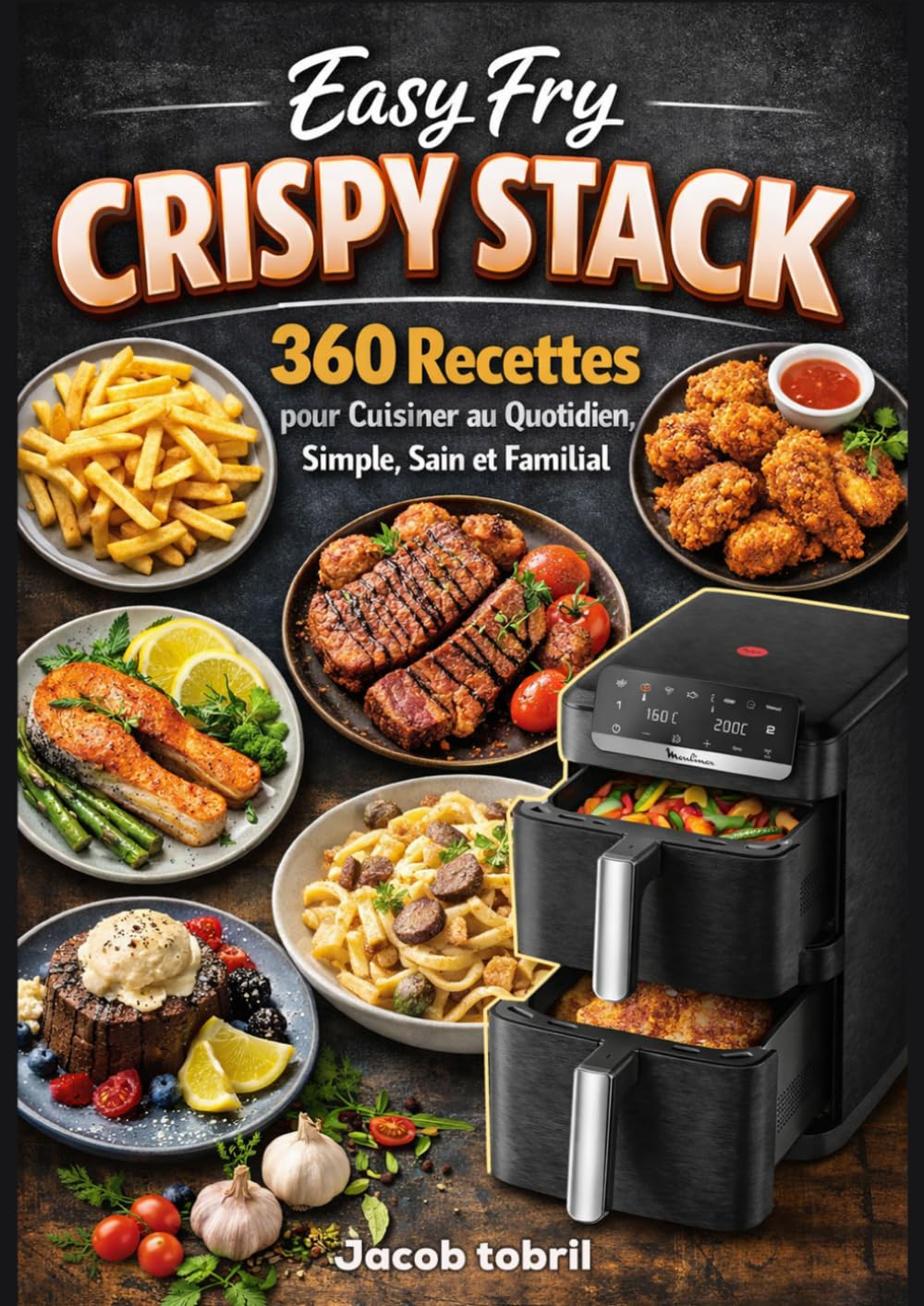 Easy Fry Crispy Stack: 360 Recettes pour Cuisiner au Quotidien, Simple, Sain et Familial