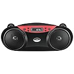 GPX BC232R Portable CD Player Black, Red CD Player - CD Players (FM, Telescopic, Portable CD Player, Black, Red, LCD, White)