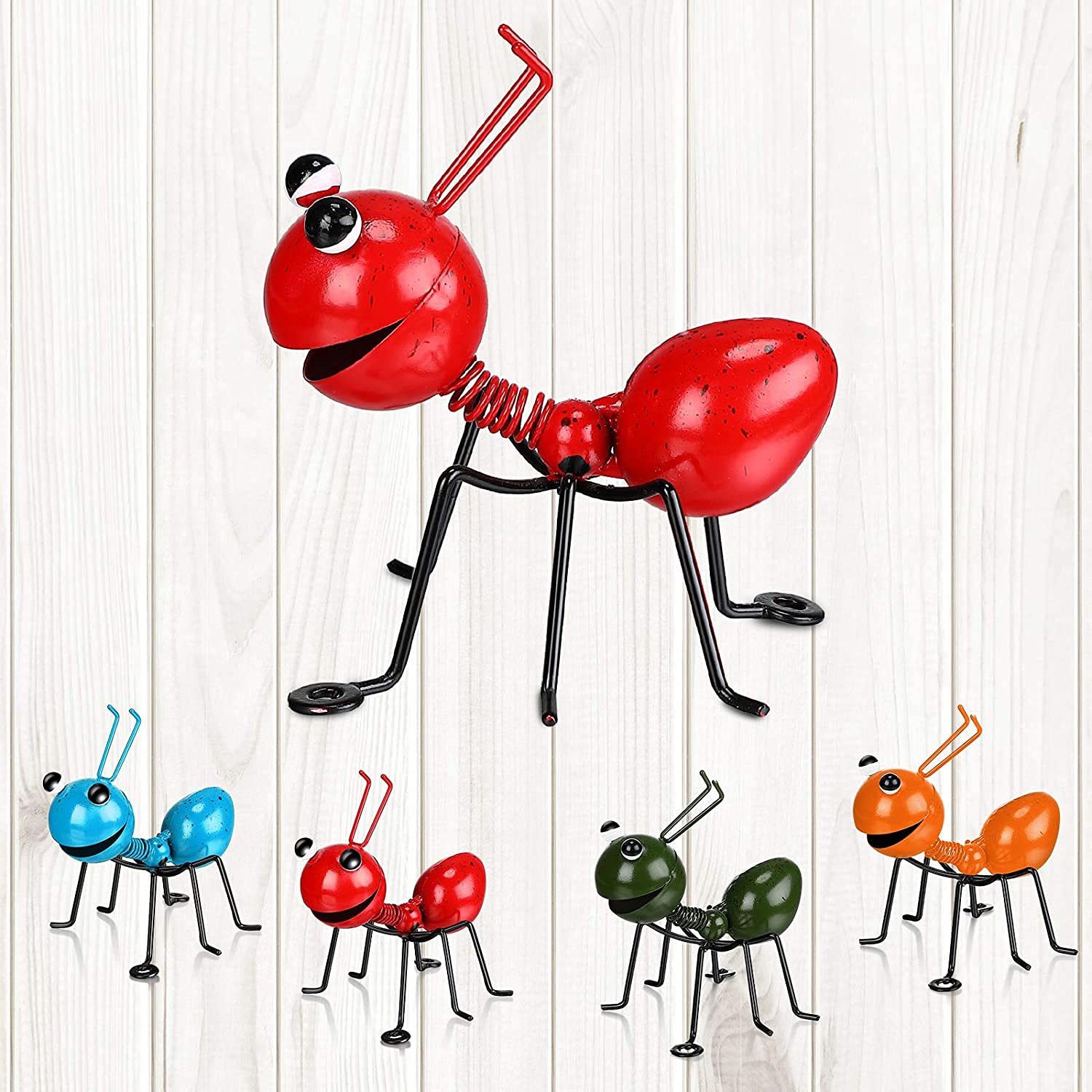 Tyfg Ant Garden Art Garden Ornaments Outdoor 4Pcs - Metal Wall Art Decorations For Yard Outdoor Sheds Fences(Ant)