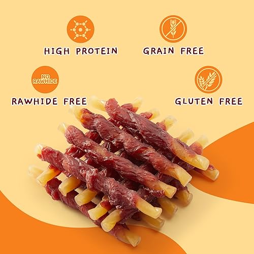 Miniatura 6 de Jungle Calling Duck Wrapped Cod Sticks Dog Treats, Rawhide Free Training Rewards Snacks for Dogs, Natural Chewy Sticks Treats, 10.6oz