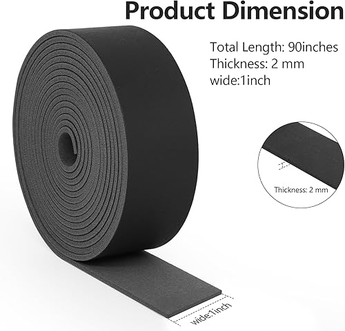 Miniatura 2 de ABIDISO Correa de piel sintética de 1 pulgada de ancho y 90 pulgadas de largo, cuero suave para proyectos de manualidades, tiras de cinturón de
