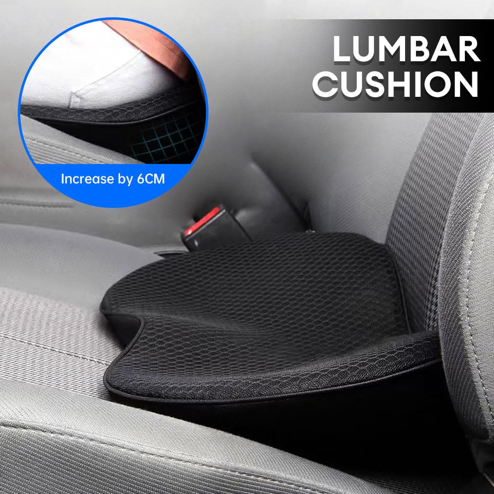 Coussin Lombaire Et D'Assise En Mousse à Mémoire De Forme ZUUKOO LIGHT – Soutien Ergonomique Antidérapant Pour Voiture Et Bureau