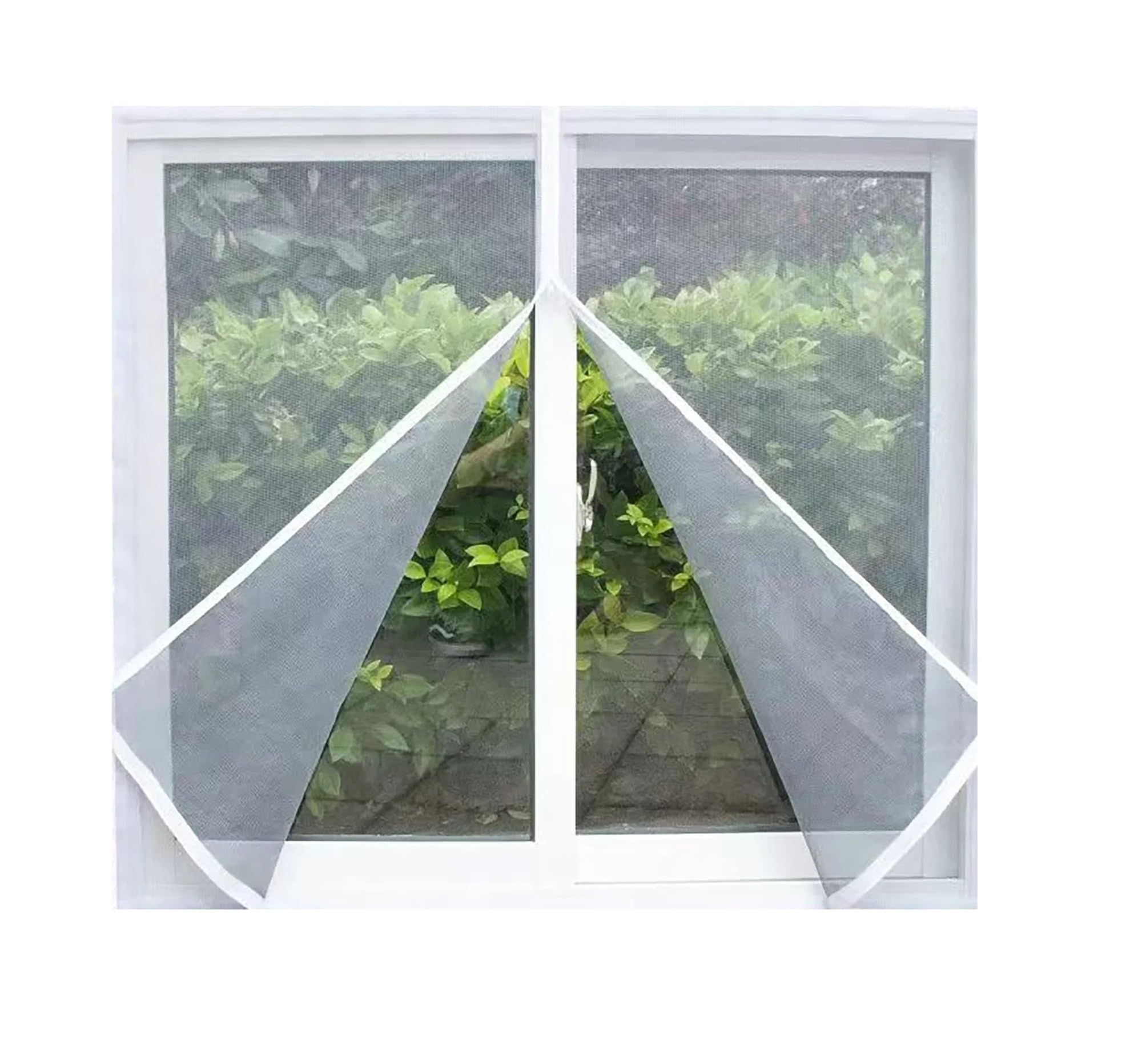 1PC Window Screen Mosquito Proof Non Perforated Environmentally Friendly and Aesthetically Pleasing(Grey-Width 120cm,Height190cm)