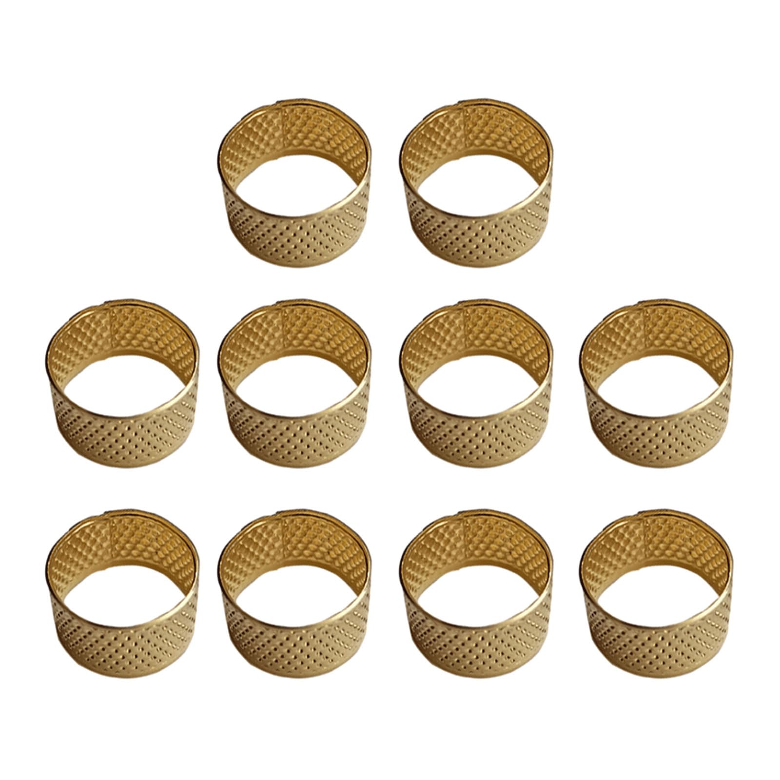 Hsioluted Handworking Sewing Thimble Metal Leather Finger Protector Thimble Rings for Knitting Quilting Needlework Sewing Tools
