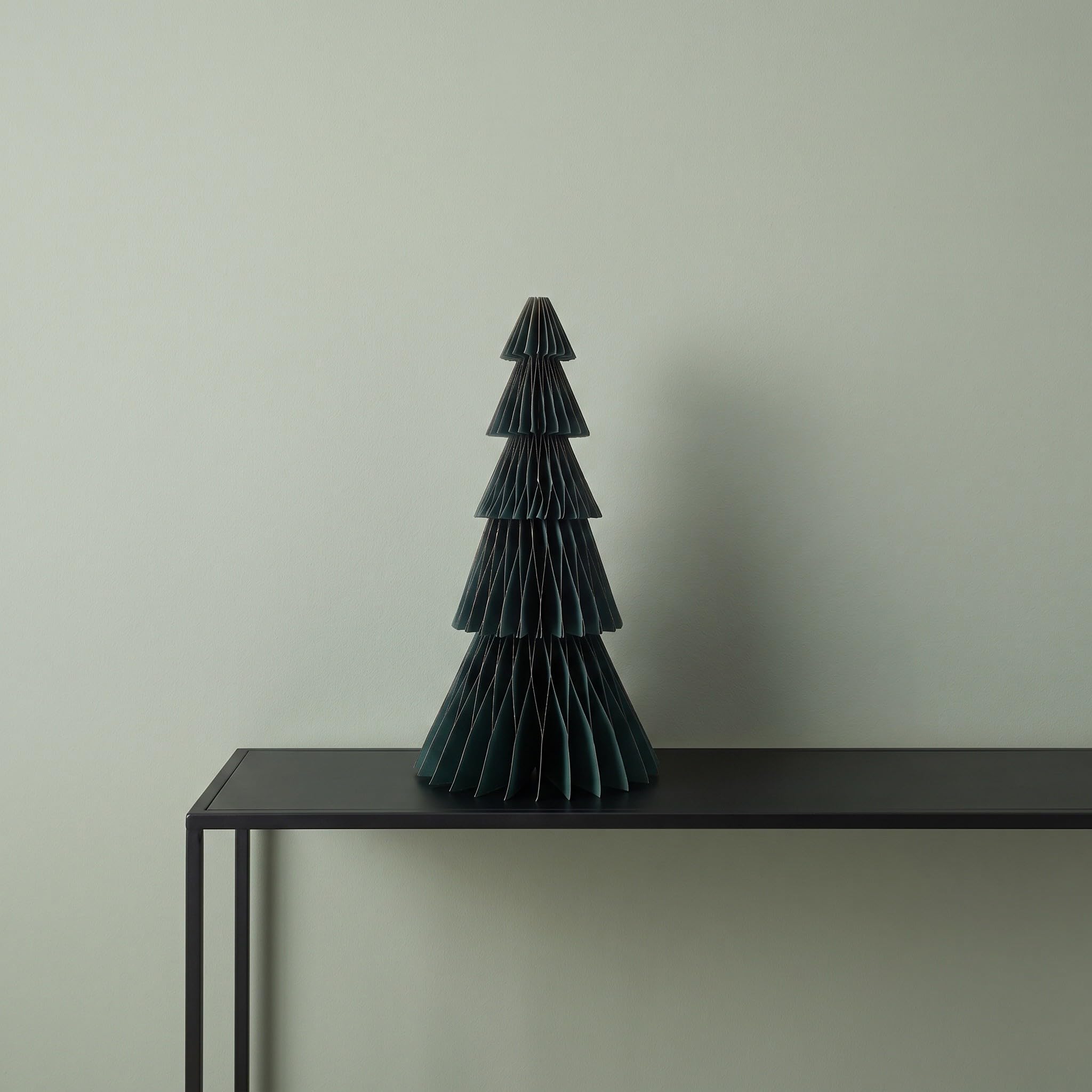 2 Piezas Árbol Navideño de Papel 3D Panal Verde de 20 Pulgadas