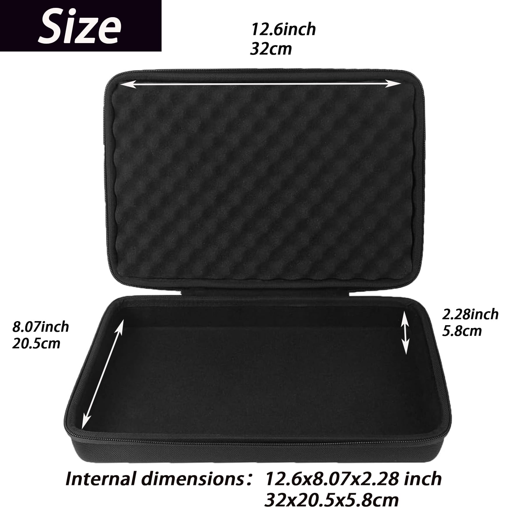 Khanka Tragetasche Hülle für AKAI Professional MPK Mini MK3/ MKII MK2/Mini Play Portables 25 Tasten USB MIDI Keyboard Etui Case.(mit weichem Schaum)