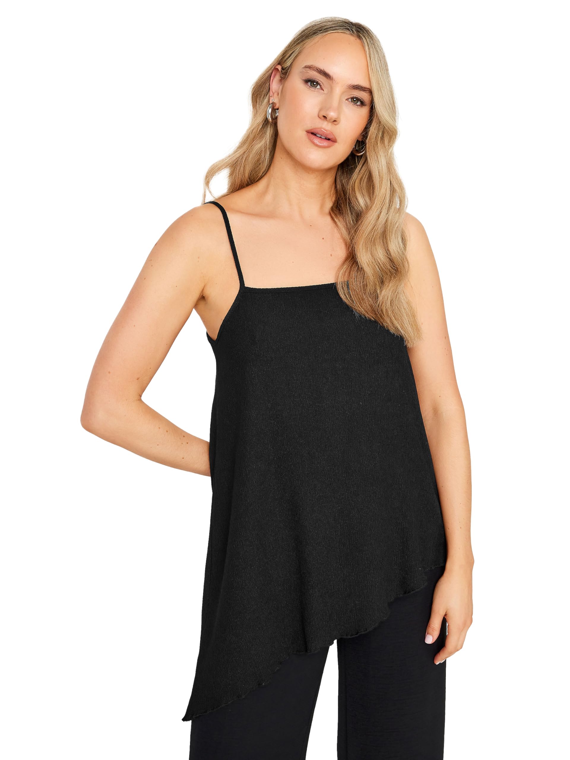 Long Tall Sally Women's Black - Lts Tall Strappy Asymmetric Cami Top