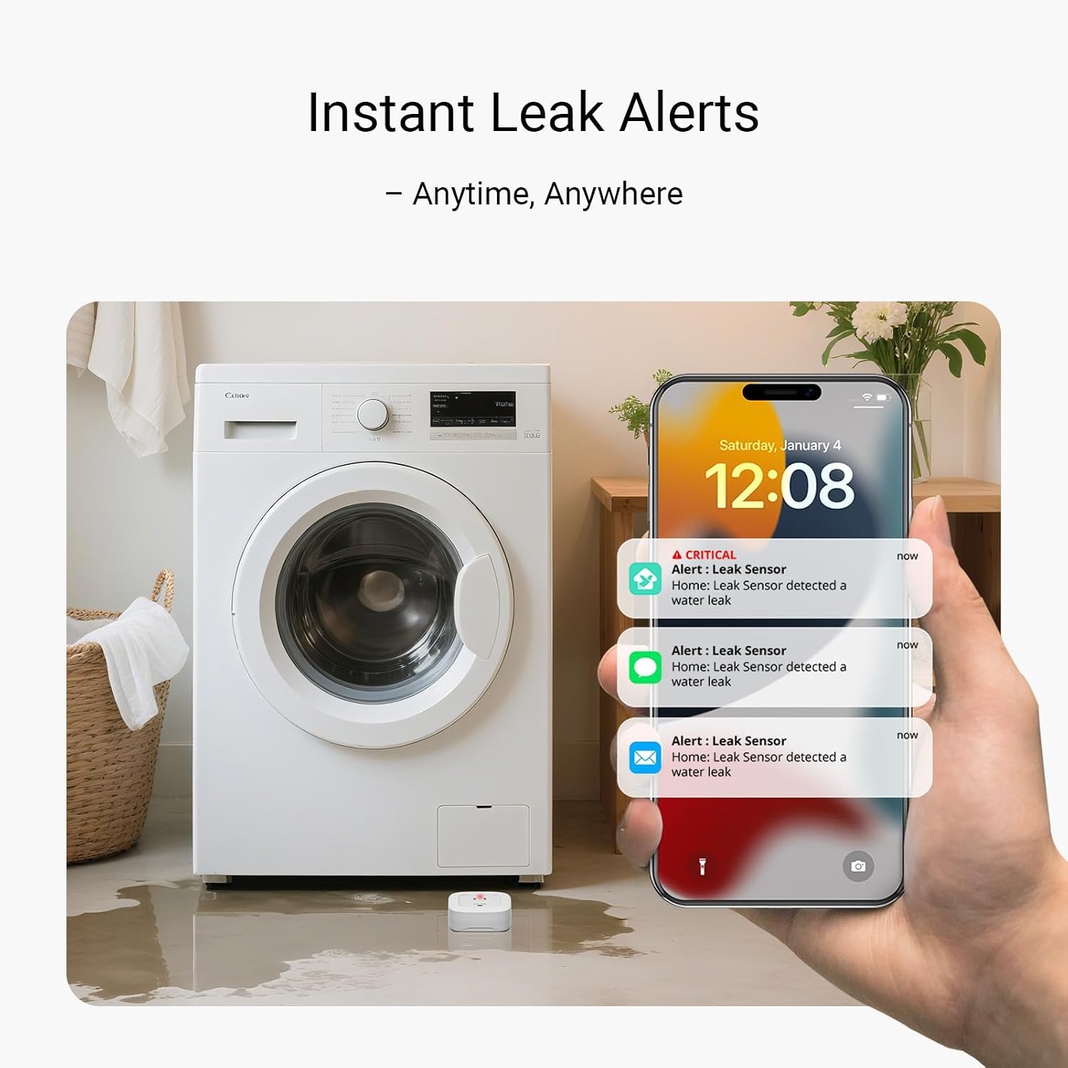 YoLink Water Leak Sensor - Loud Alarm Kit (6-Pack) -3 YoLink Water Leak Sensor - Loud Alarm Kit (6-Pack) -3