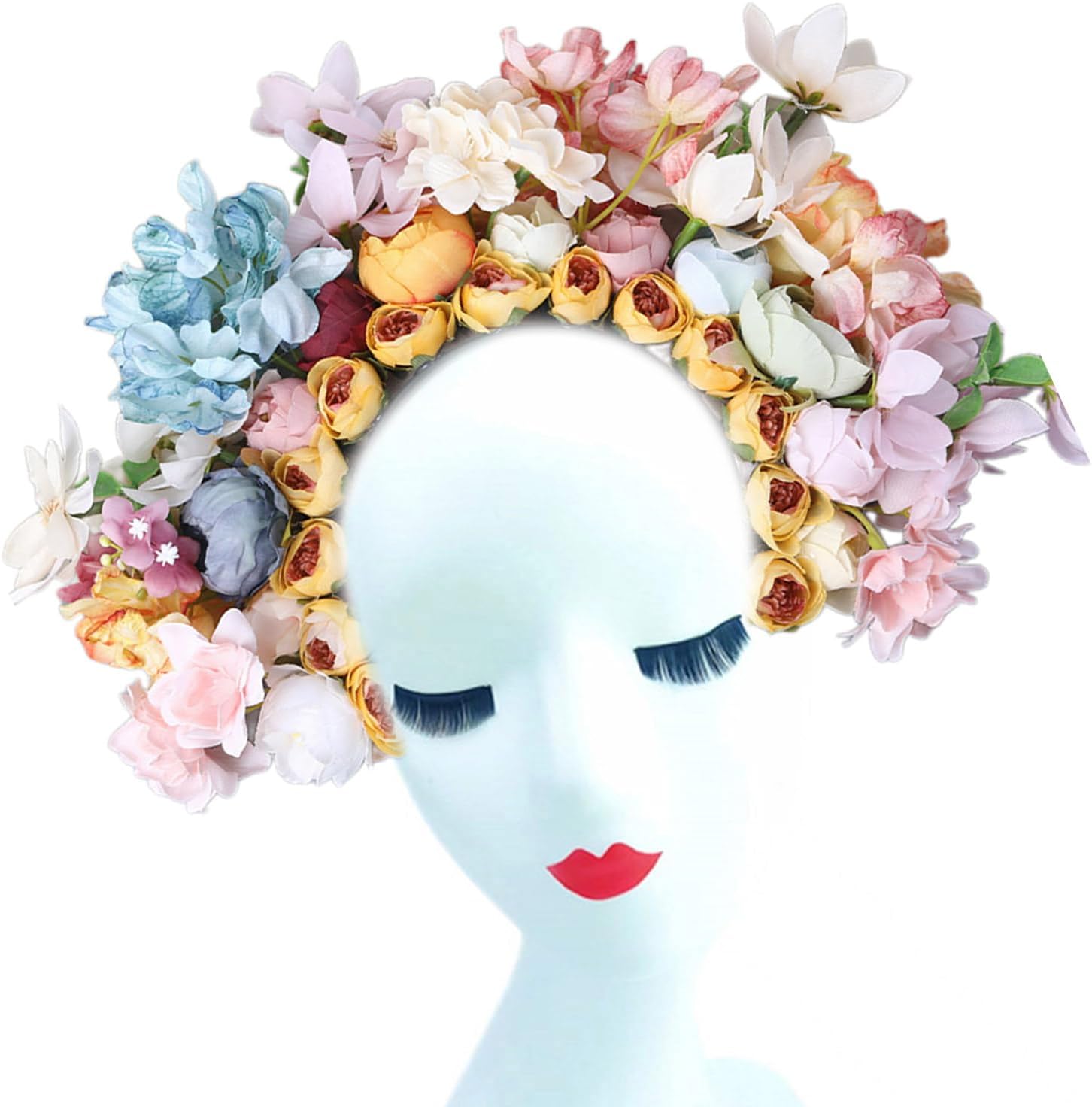 美しいシルクフラワーヘッドピースフラワーヘッドバンド エレガントなヘアアクセサリー フラワーアクセント付き ブライズメイド