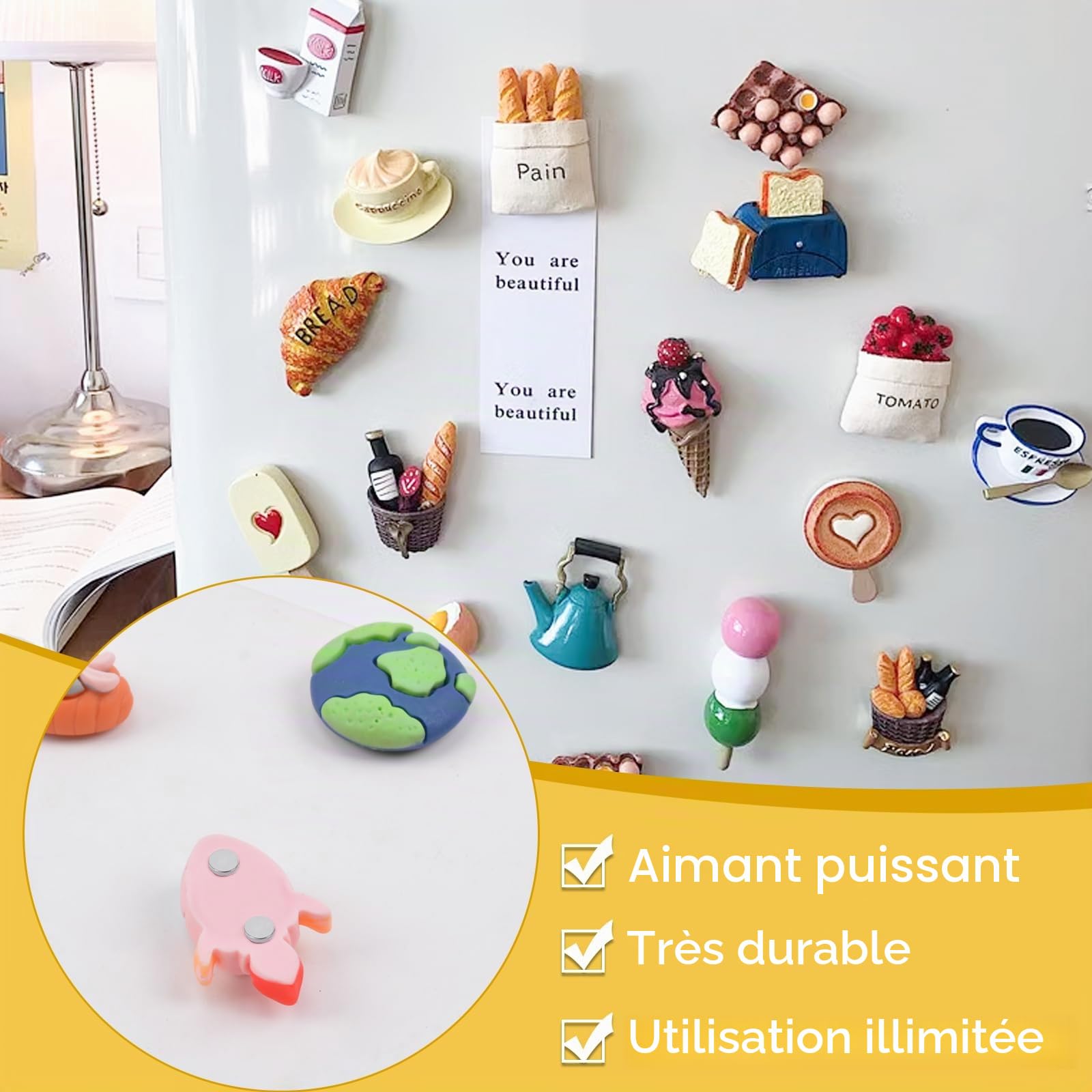FPMYB 300PCS Petits 2x1 mm Aimants Néodyme Aimants Puissants Aimants pour Tableau Magnétique, Réfrigérateur, Tableau Blanc, Images,Carte,Calendrier