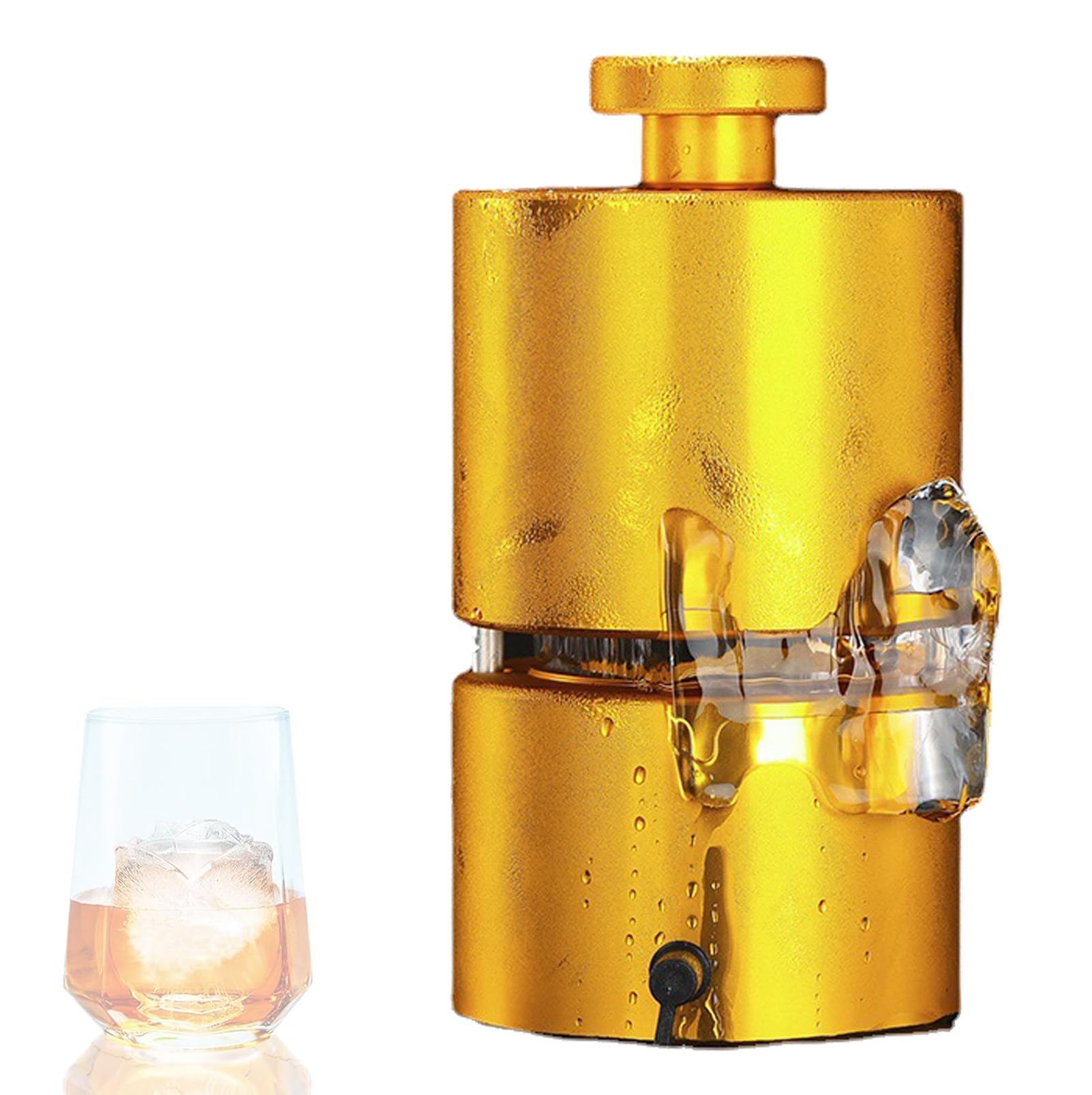 Moldes para Cubitos De Hielo De Diamante,Sin Electricidad, Conductor TéRmico, RefrigeracióN Prolongada, para CóCteles Y Whisky Rose-70mm