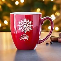 Vista 20 de Engraved Personalized Create Your Own Coffee Mug (Red) - Large Customized Coffee Cup, Custom Oversized Mug, Personalized Mug with Text