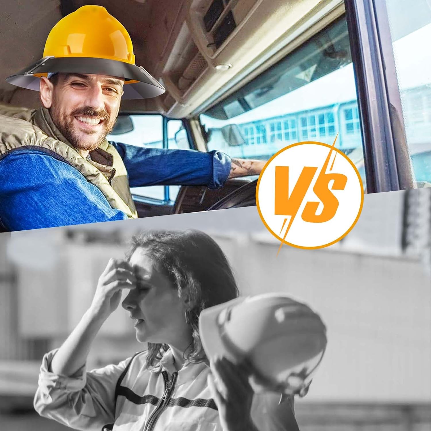 Reusable Hard Hat Visor, with Neck Protector Breathable Shade Net Full Brim Hard Hat Sun Shade,Compatible with Standard V-Gard Full Brim Neck Protection high Visibility,Durable for Outdoor