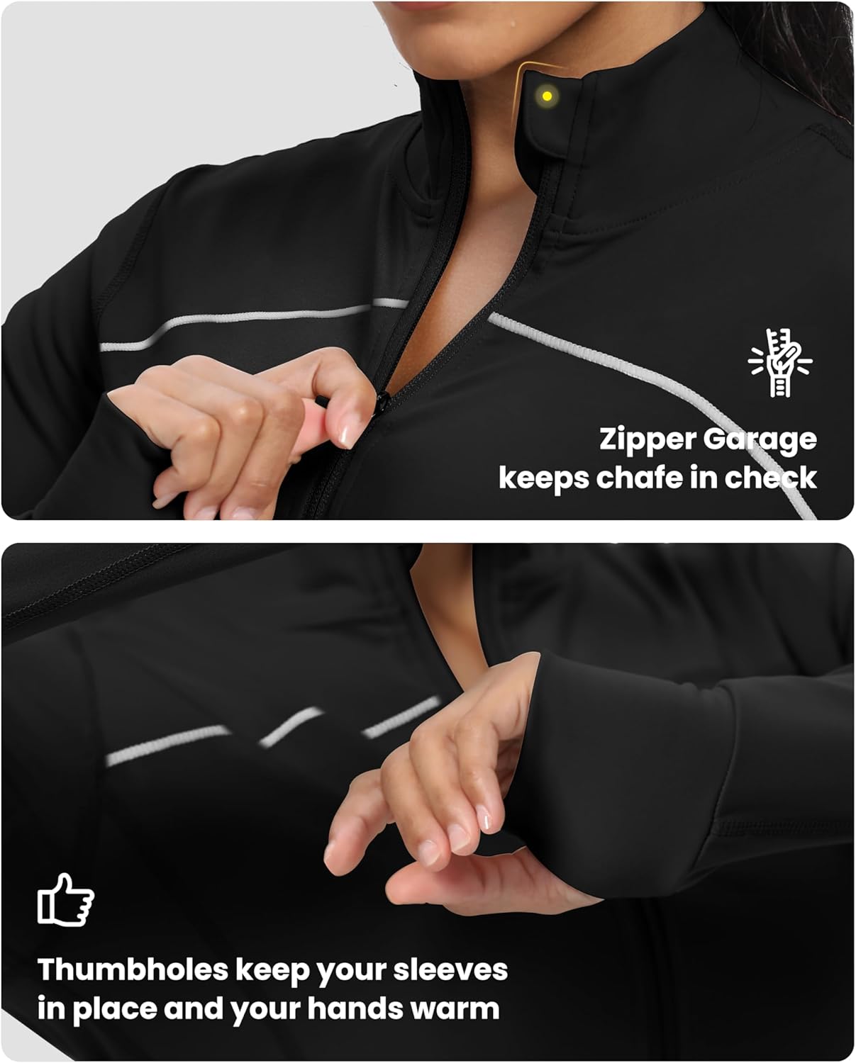 GYM RAINBOW Womens Zip Up Workout Jakcets Cropped Lightweight Slim Fit Running Athletic Jackets - Image 6