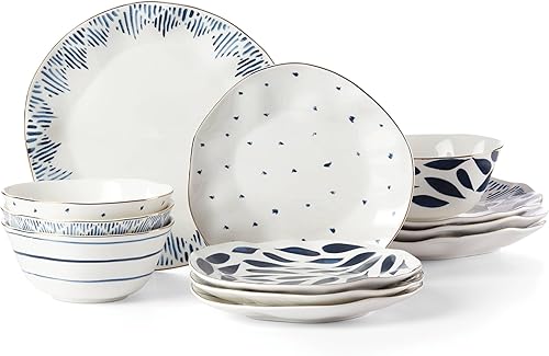 Lenox Blue Bay - Vajilla de 12 piezas