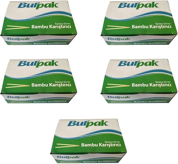 Burpak Tahta Ahşap Bambu Çay Kahve Karıştırıcı Çubuk Kaşık - 11 Cm. - 400 Adetlik 10 Paket