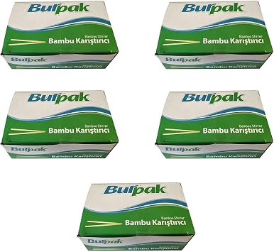 Burpak Tahta Ahşap Bambu Çay Kahve Karıştırıcı Çubuk Kaşık - 11 Cm. - 400 Adetlik 10 Paket